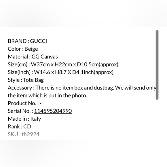 Gucci GG Canvas Tote Bag Beige and Navy - Picture 3 of 8